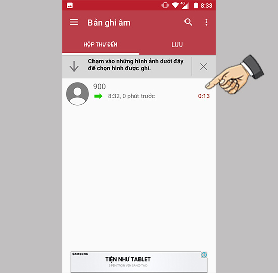 Nge lại cuộc gọi ghi âm